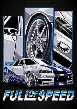 Speed Cars Skyline R34