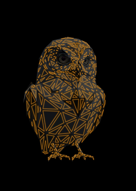 Owl Lowpoly Neon