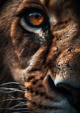 Captivating Lion Eye Macro