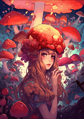 Anime Mushroom Girl