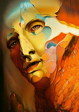 Abstract man portrait