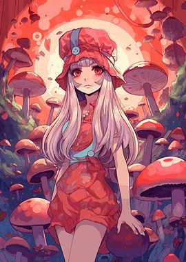 Anime Mushroom Girl