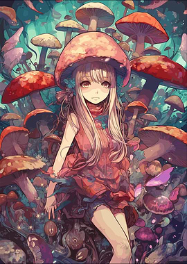 Anime Mushroom Girl