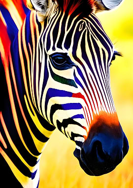 Close up of a zebra Art