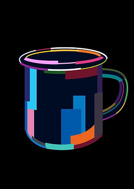 Abstract cup mug for tea