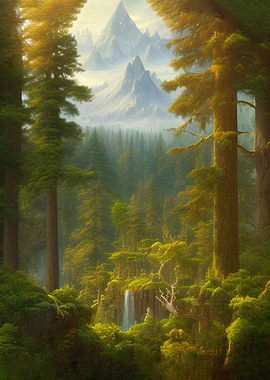 Woodlands digital painting