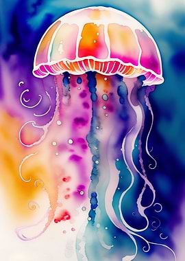 Watercolour Jellyfish