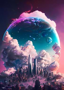 City Cloud Planet Universe