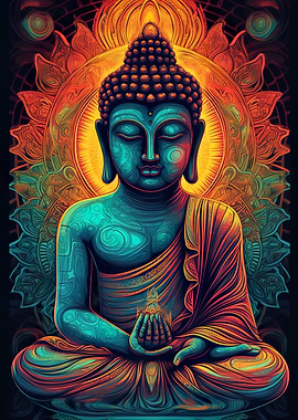 Buddha Bright Mandala Zen