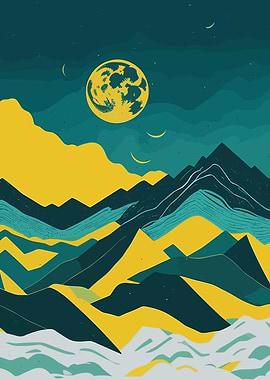 Mountain Beach landscape