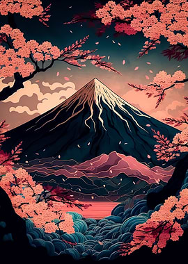 Cherry Blossom Japan Art