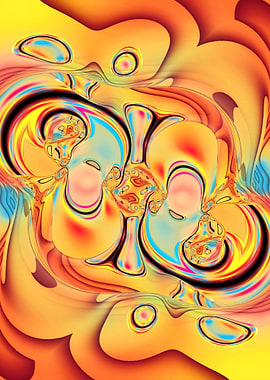 Yellow Abstract 3D Artwork