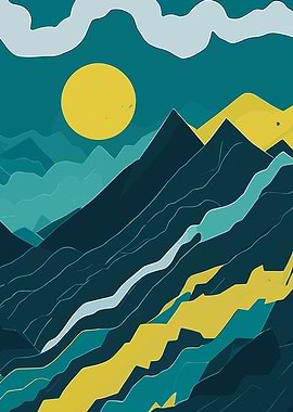 Mountain Beach landscape