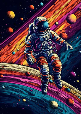 Astronaut colorful
