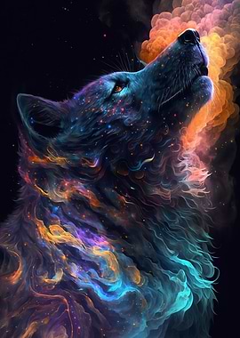 Galaxy Wolf Animal