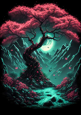 Cherry Blossom Japan Art