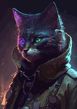 Cyberpunk Cat