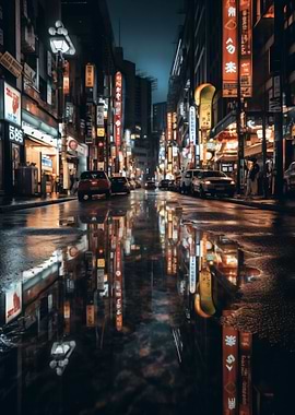 Street Puddle Reflection