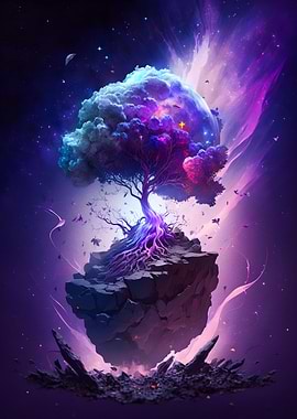 Magic nebula tree
