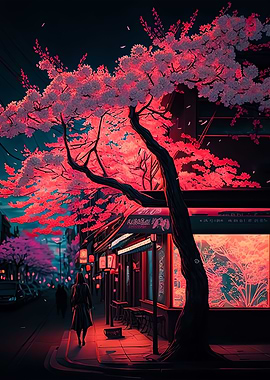 Cherry Blossom Japan Art