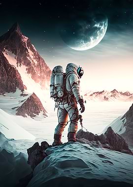 Man climbing mountain