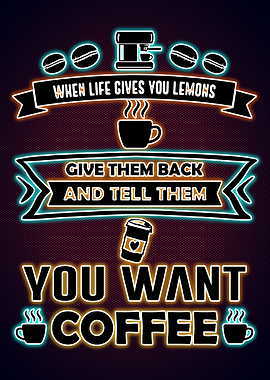 Coffee Poster Neon