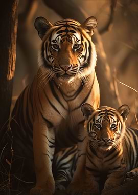 Tigress With Cub