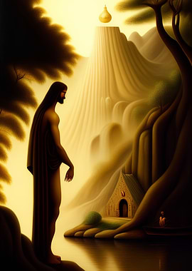 A surreal Christian man