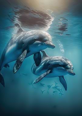 dolphins swimming