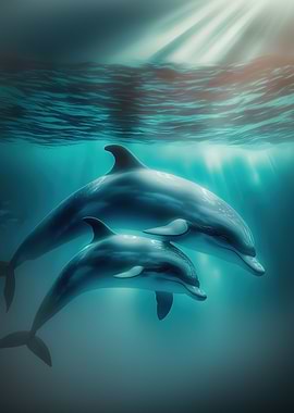 dolphins swimming