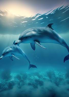 dolphins swimming