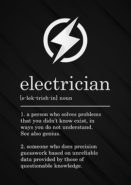 Funny Electrician Sign