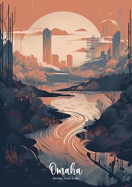 Omaha Cityscape city view