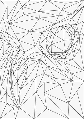 Owl Lowpoly Wireframe