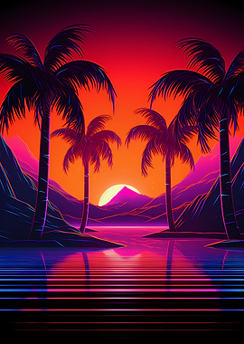 Tropical Beach Sunset 2