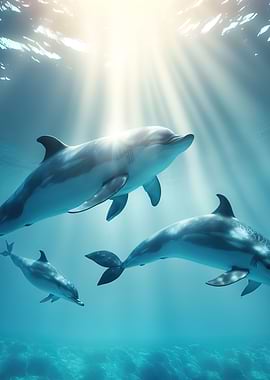dolphins swimming