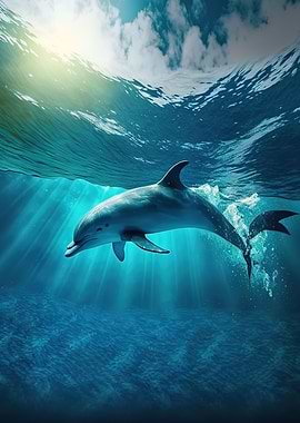 dolphins swimming