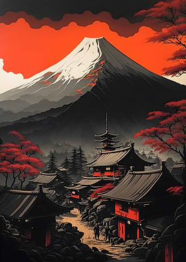 Japanese Mountain Sunset