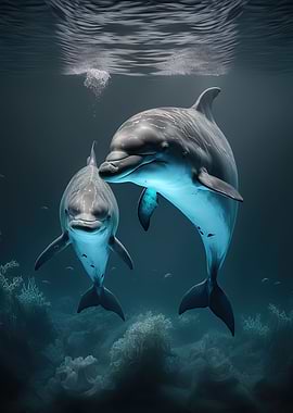 dolphins swimming