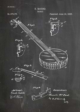 Banjo patent 1883
