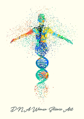 DNA Woman Science Art