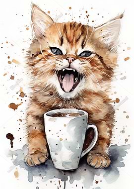 Kitty at Coffee Time