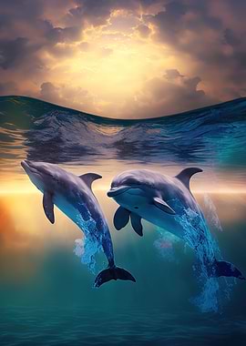 dolphins swimming