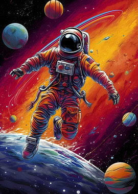 Astronaut amazing colors