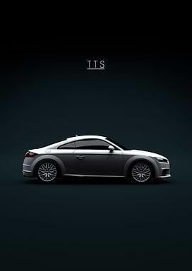 White Audi TTS 2015