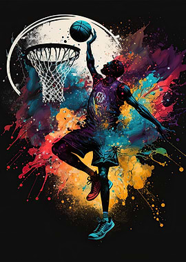 Basketball colorful
