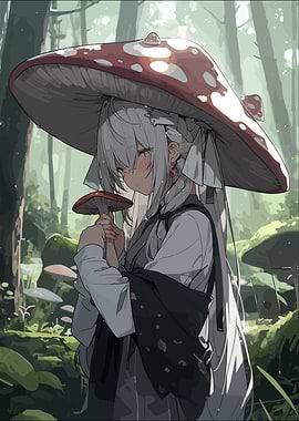 Anime Mushroom Girl