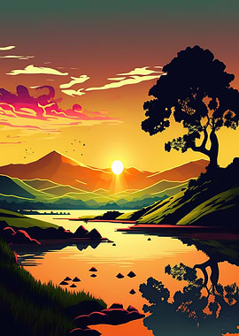 Sunset landscape
