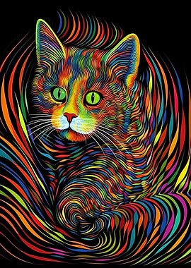 Psychodelic Cat