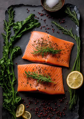 Salmon with spices